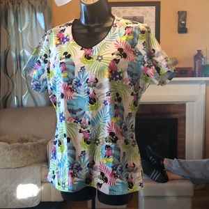 Disney Tooniform Scrub Top, Sz Medium
